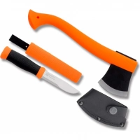 Набор Morakniv Outdoor Kit Orange, нож Morakniv 2000 нержавеющая сталь, цвет оранжевый + топор купить в Нижневартовске