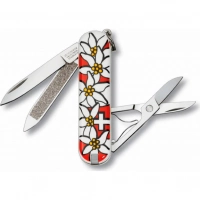 Нож перочинный Victorinox Edelweiss 0.6203.840 58мм 7 функций дизайн рукояти Эдельвейс купить в Нижневартовске