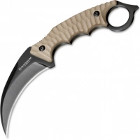 Нож с фиксированным клинком Magnum Spike Karambit — Boker 02SC028, сталь 440A EDP, рукоять стеклотекстолит G10, песочный купить в Нижневартовске