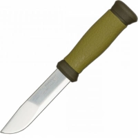 Нож с фиксированным лезвием Morakniv 2000, сталь Sandvik 12C27, рукоять пластик/резина, зеленый купить в Нижневартовске