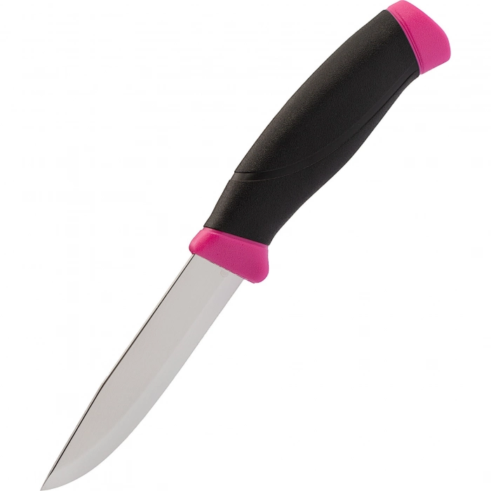 Нож с фиксированным лезвием Morakniv Companion Magenta, сталь Sandvik 12C27, рукоять резина/пластик, пурпурный