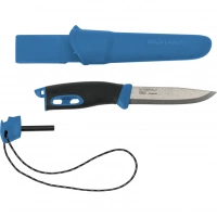 Нож с фиксированным лезвием Morakniv Companion Spark (S) Blue, сталь Sandvik 12C27, рукоять резина/пластик купить в Нижневартовске