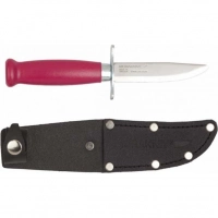 Нож с фиксированным лезвием Morakniv Scout 39 Safe Cerise, сталь Sandvik 12С27, рукоять береза, розовый купить в Нижневартовске