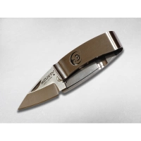 Нож-зажим для купюр складной Mcusta Pocket Clip «Kamon» Crane «Журавль» MC-0083, сталь AUS-8 , рукоять сталь купить в Нижневартовске